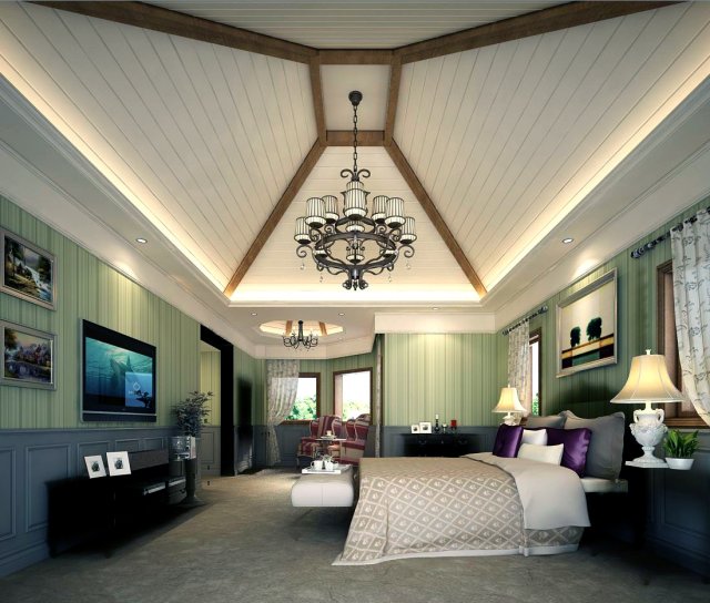 Luxury stylish interior master Bedroom – 88 3D Model