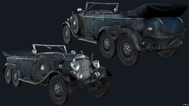 Mercedes G4 W31 Destroyed 3D Model