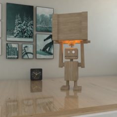 Robot Light Lamp 3D Model