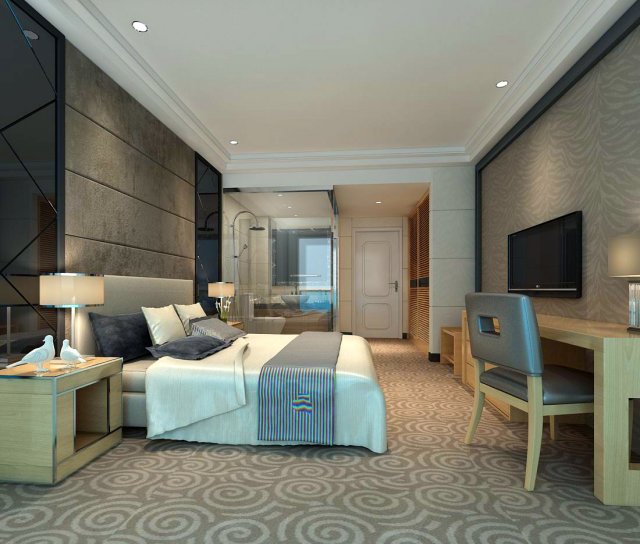 Luxury stylish interior master Bedroom – 10 3D Model