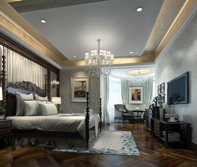 Beautifully stylish and luxurious bedrooms 125 3D Model