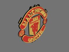 Manchester United FC 3d Logo or Badge 3D Model