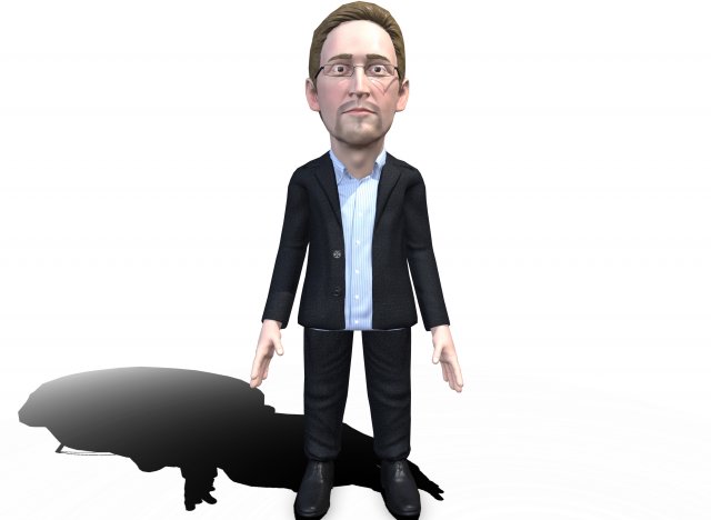 Edward Snowden stylized game ready 3D character 3D Model