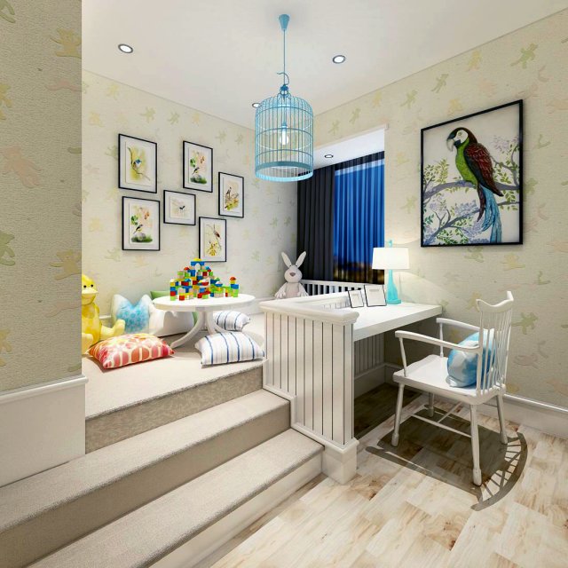 Luxurious stylish bedroom 18 3D Model