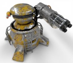 Turret minigun tower 3D Model