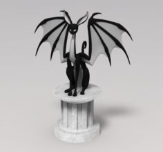 Black Sphinx 3D Model