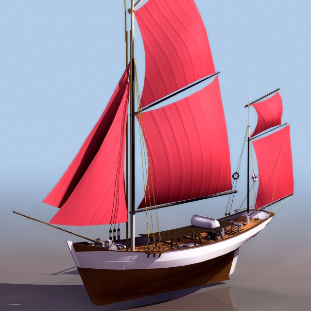 Sailing vessel 3D Model