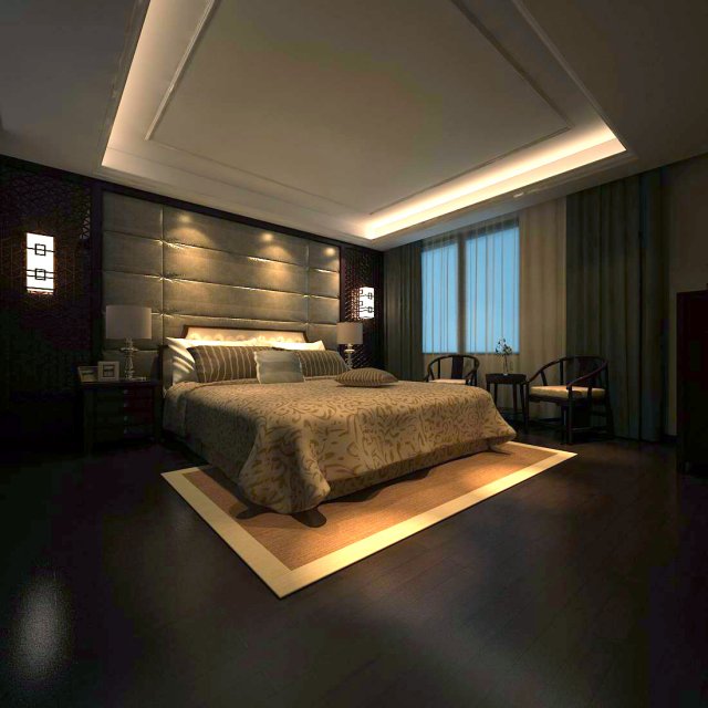 Luxury stylish interior master Bedroom – 31 3D Model