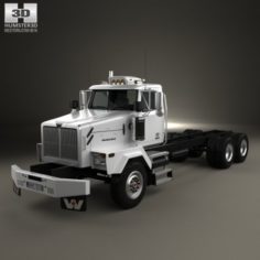 Western Star 4900 SB Day Cab Chassis Truck 2008 3D Model