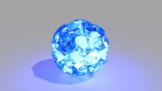 Crystal blue and red 3D Model
