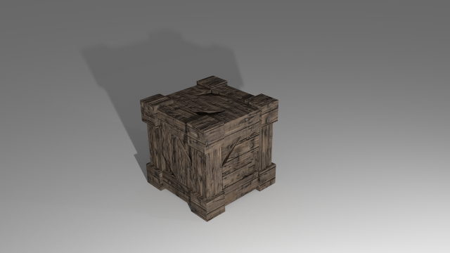 WOODEN BOX OLD STYLE 3D Model