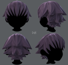 3D Hair style for boy V04 3D Model