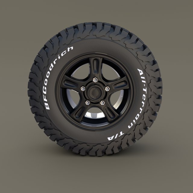 Offroad Alloy Wheel AT 3D Model