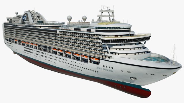 Cruise Ship Crown Princess 3D Model