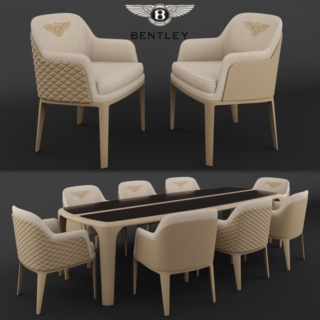 Kendal Chair and Bradley table 3D Model