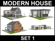 Modern House Set 1 3D Model