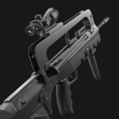 Famas F1 Assault Rifle 3D Model