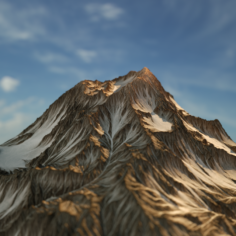 HIGH POLY 3D Mountain And Texture 3D Model
