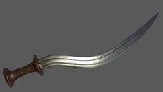 Shotel Sword 8k texture 3D Model