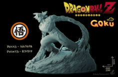 Goku Dragon Ball Z stand 3D Model
