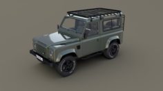 1985 Land Rover Defender 90 with interior ver 5 3D Model