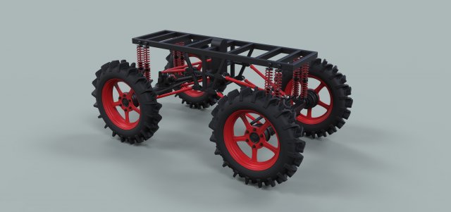Chassis of Hill and Hole truck 3D Model
