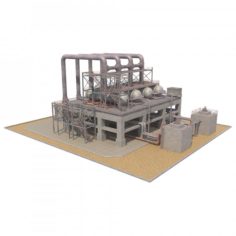 Industrial Silo 3 3D Model