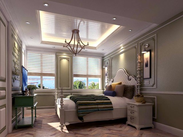 Bedroom – pastoral style -9402 3D Model