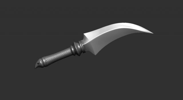 Scimitar Knife Weapon 3D Model