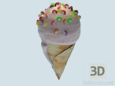 3D-Model 
Ice-cream horn, sprinkled with M & M