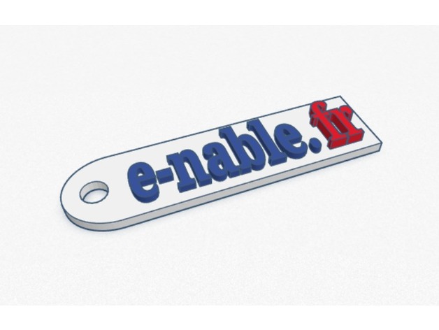 E-nable porte-clef 3 colors  3D Print Model