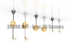 ARETI Disc and Sphere Pendant Light 3D Collection