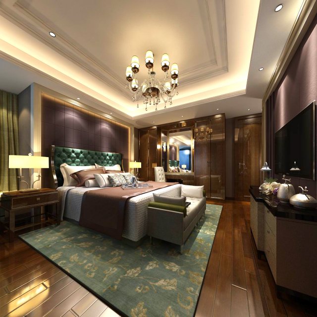Beautifully stylish and luxurious bedrooms 68 3D Model