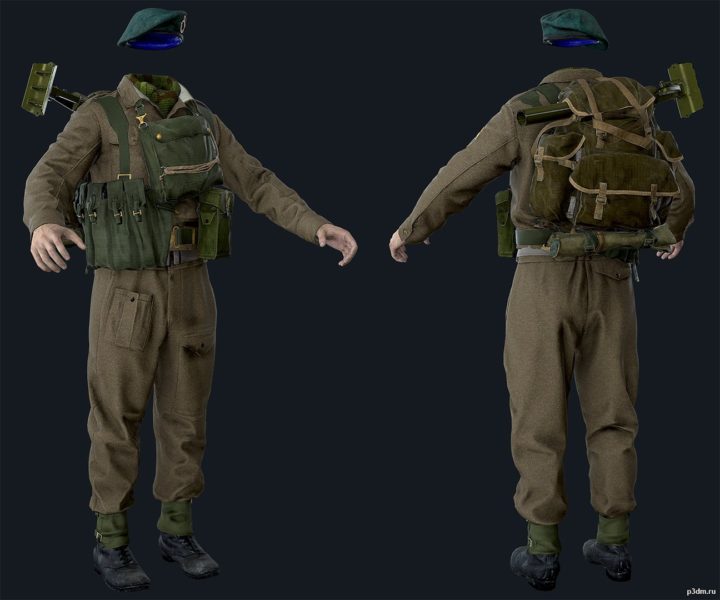 Airborne Division (Male) British Commando 3D Model
