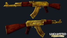 Uncharted Drake’s Fortune (Golden AK-47) 3D Model