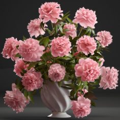 Bouquet pink Peonies 3D Model