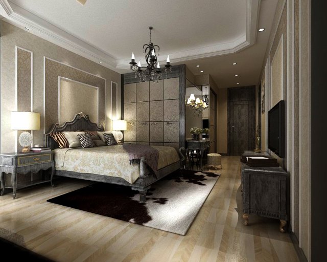 Bedroom – European style -9417 3D Model