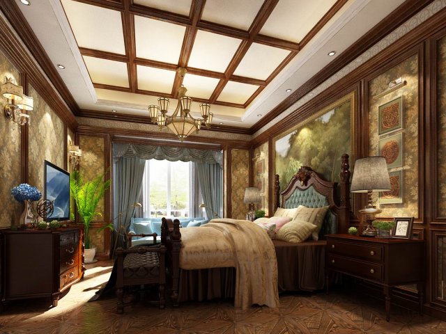 Bedroom – American style -9403 3D Model
