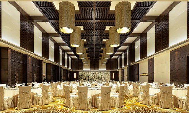 Business Restaurant – Coffee – Banquet 75 3D Model