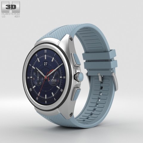 LG Watch Urbane 2nd Edition Opal Blue 3D Model