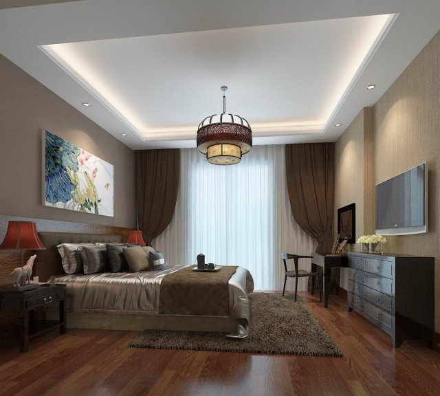 Beautifully stylish and luxurious bedrooms 148 3D Model