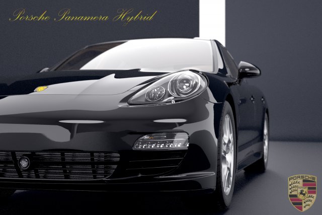 Porsche Panamera S hybrid 2009-2010 3D- 3D Model