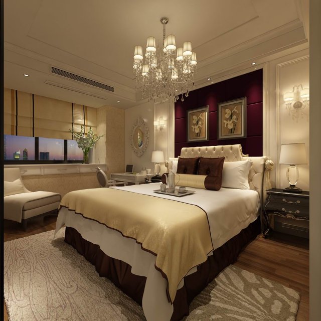 Beautifully stylish and luxurious bedrooms 30 3D Model