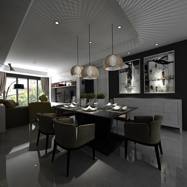 Family – kitchen – restaurant 441 3D Model