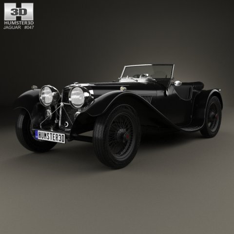 SS Jaguar 100 1936 3D Model
