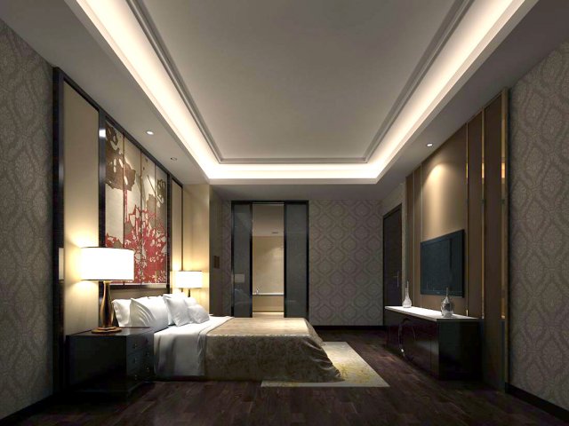 Beautifully stylish and luxurious bedrooms 129 3D Model