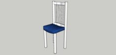 Steel dinning chair 3D Model