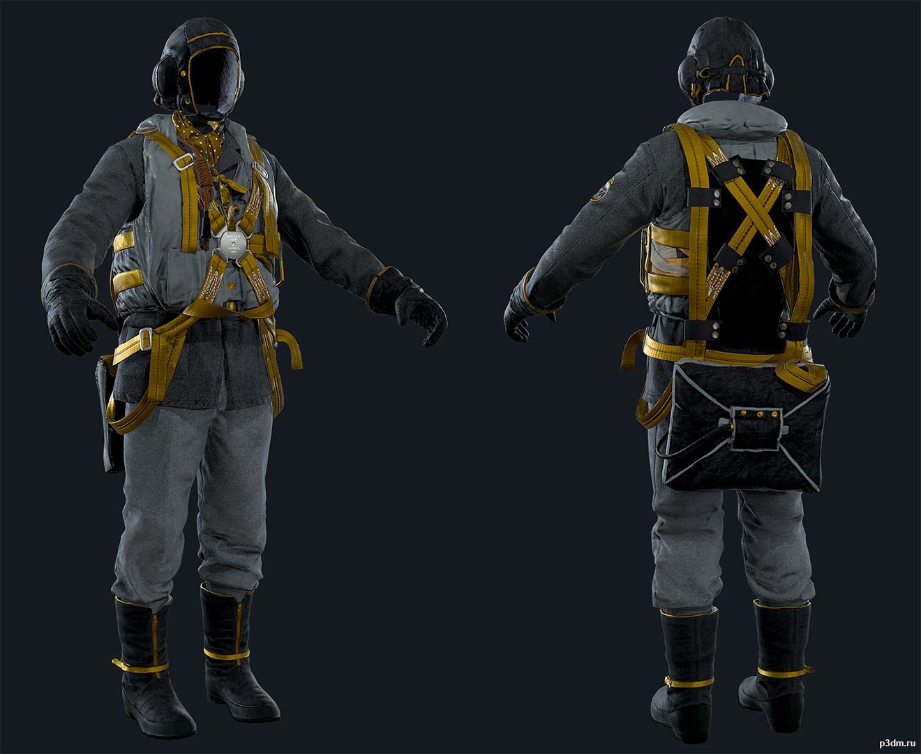 Airborne Division (Male) Golden Sun 3D Model