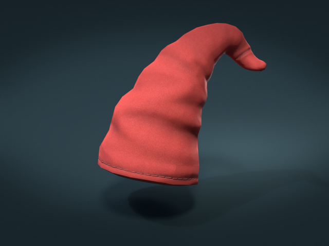 Gnome Cap Low Poly 3D Model