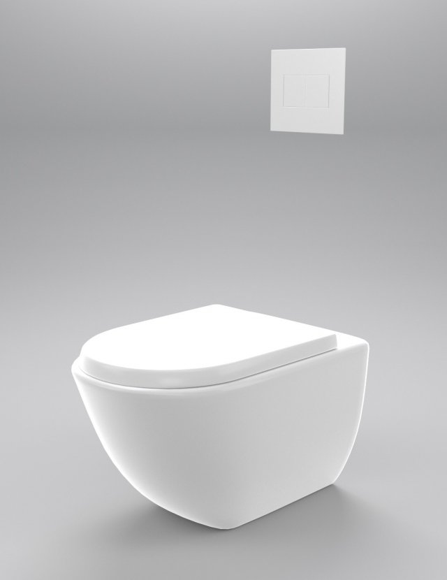 Wall Hung Toilet 3D Model